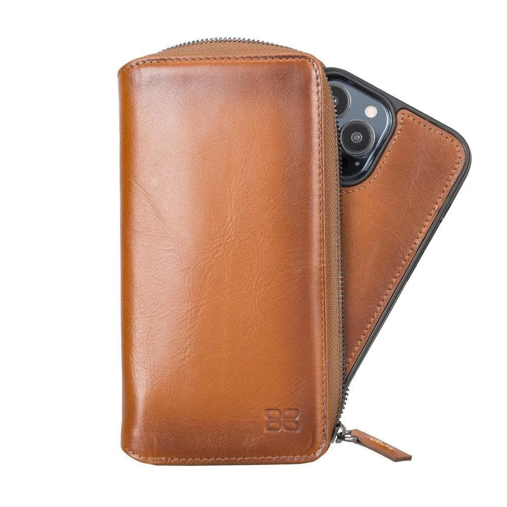 Abnehmbare Leder-Reißverschluss-Brieftaschen-Hüllen für die Apple iPhone 13 Serie