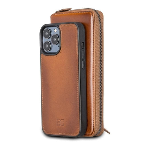 Abnehmbare Leder-Reißverschluss-Brieftaschen-Hüllen für die Apple iPhone 13 Serie