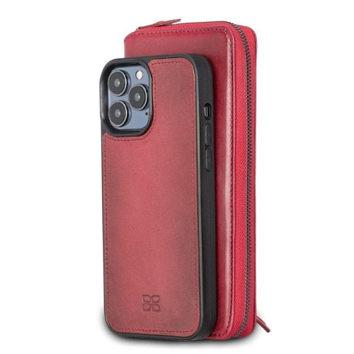Abnehmbare Leder-Reißverschluss-Brieftaschen-Hüllen für die Apple iPhone 13 Serie