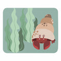 Hermit Crab Under the Sea Mouse pad Mat
