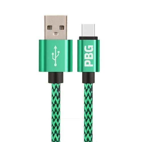 PBG 10FT Nylon Woven Zebra Pattern Fast Charging Cable for iPhone and