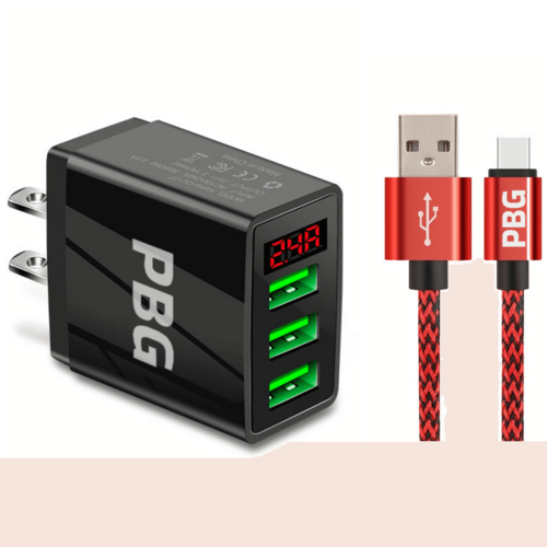 PBG 3-Port LED Display Wandladegerät und XL10FT Ladegerät kompatibel für
