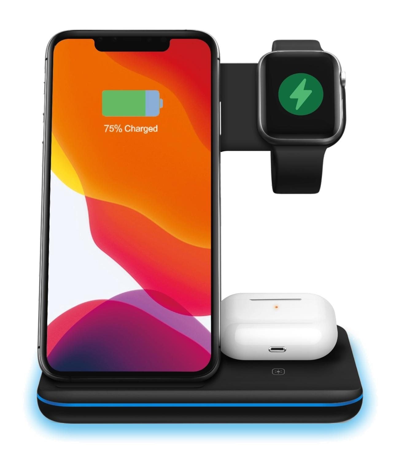 Ninja 15W 3-in-1-Schnellladestation für Mobiltelefone