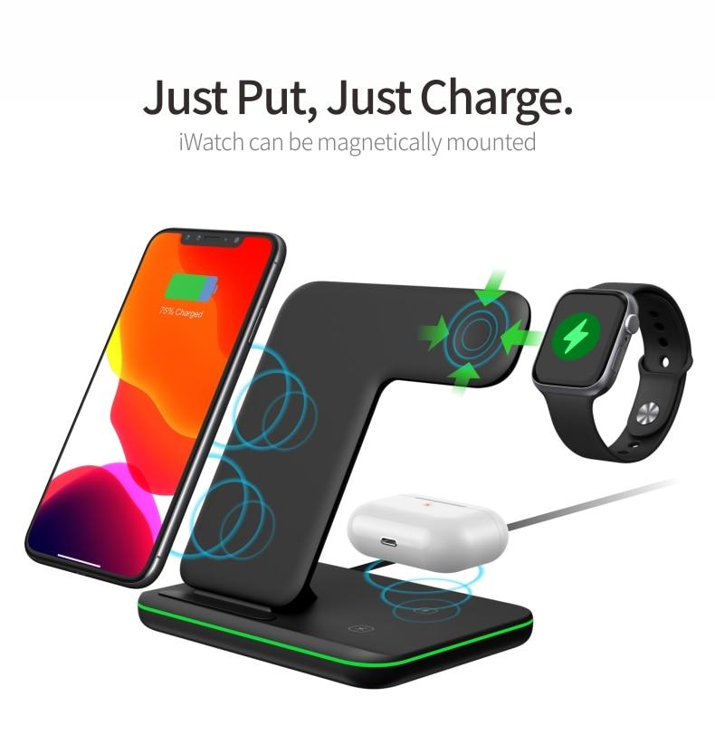 Ninja 15W 3-in-1-Schnellladestation für Mobiltelefone