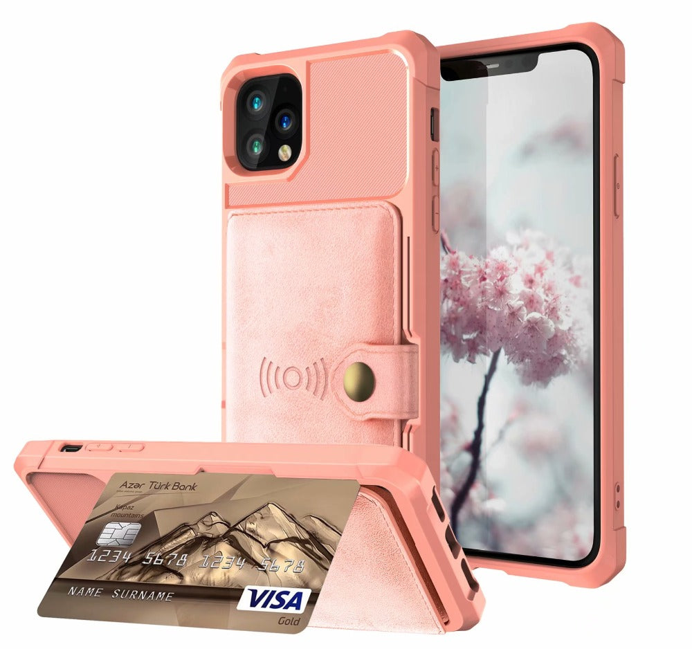 Funda protectora magnética de cuero tipo cartera 360 para iPhone