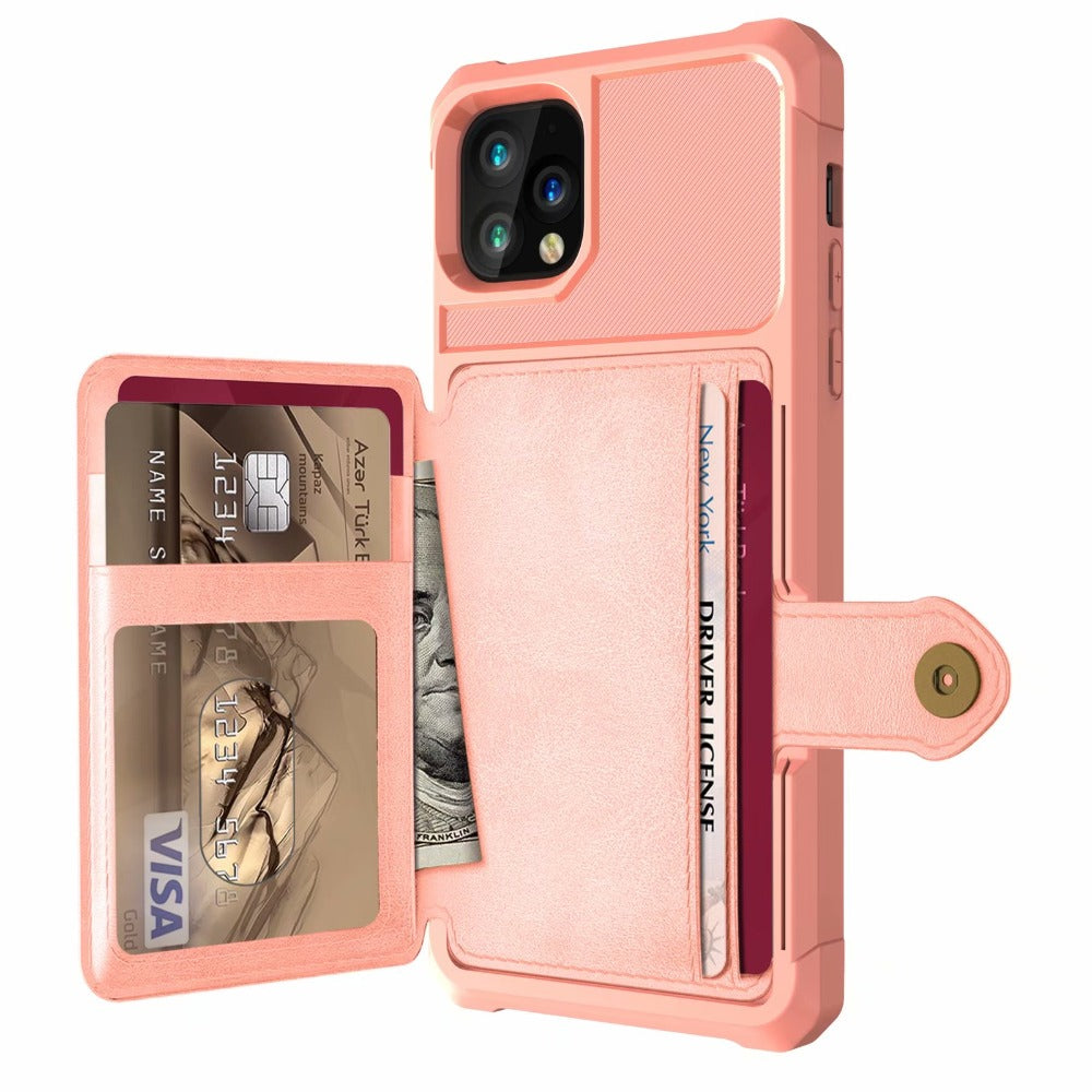 Funda protectora magnética de cuero tipo cartera 360 para iPhone
