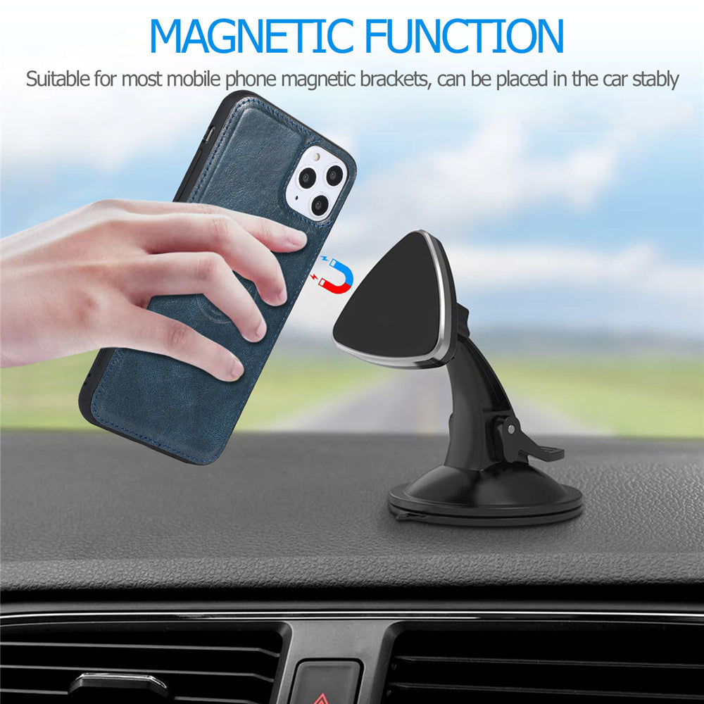 Magnetische Kartenhalter-Brieftaschenhülle für iPhone