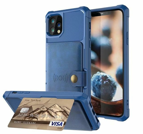 Funda protectora magnética de cuero tipo cartera 360 para iPhone