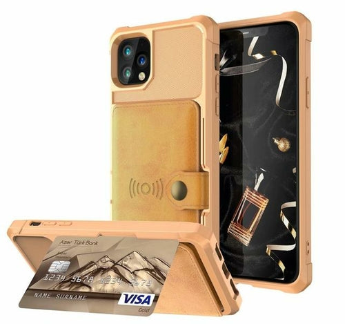 Funda protectora magnética de cuero tipo cartera 360 para iPhone