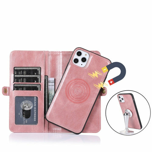 Magnetische Kartenhalter-Brieftaschenhülle für iPhone