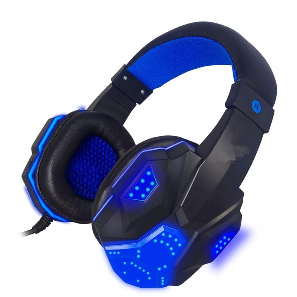 3.5mm USB Wired Gaming Headband Headphone with LED Light Surround