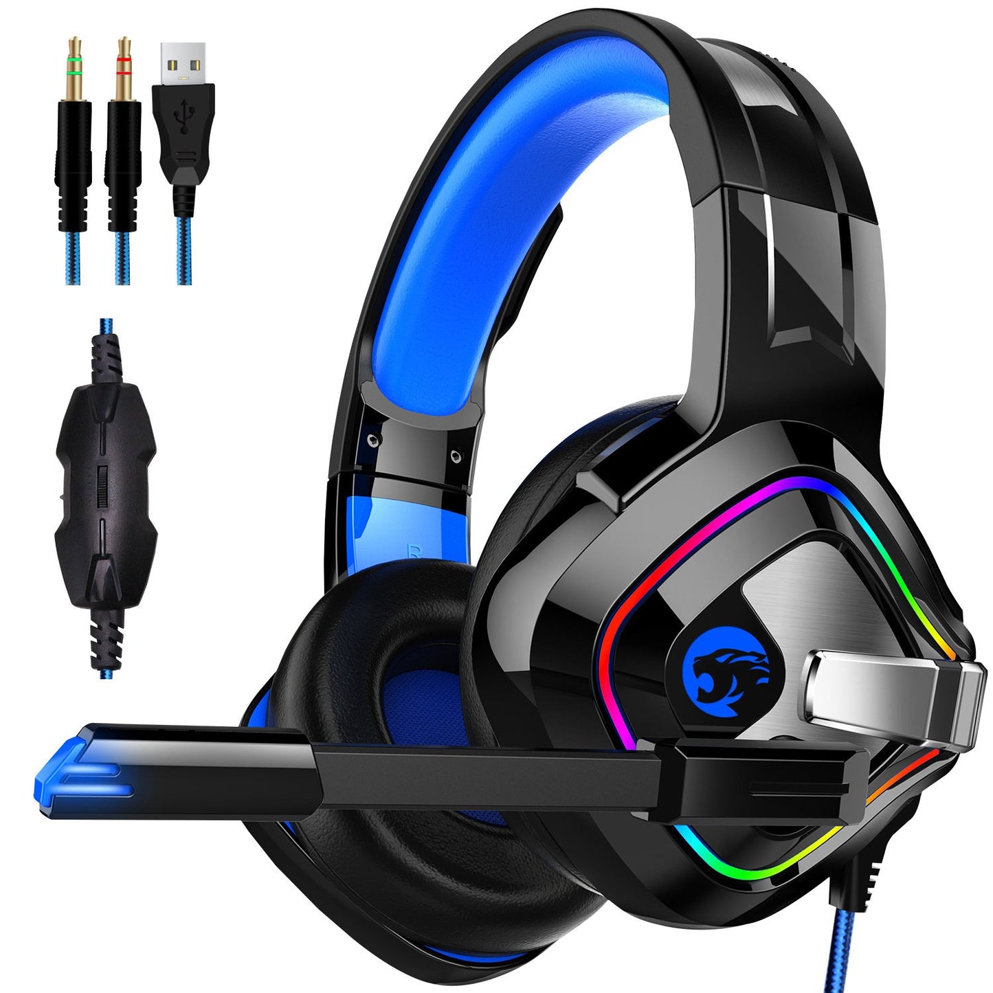 Auriculares con micrófono para PC Xbox One PS4/5 Controlador Graves