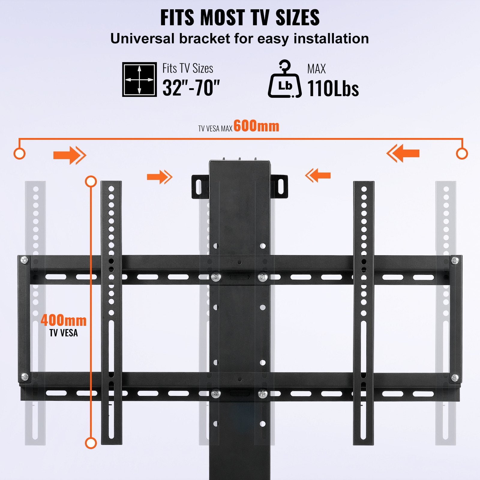 TV Lift Stand Motorized TV auto Lift Mount Bracket for 66–152.4 cm