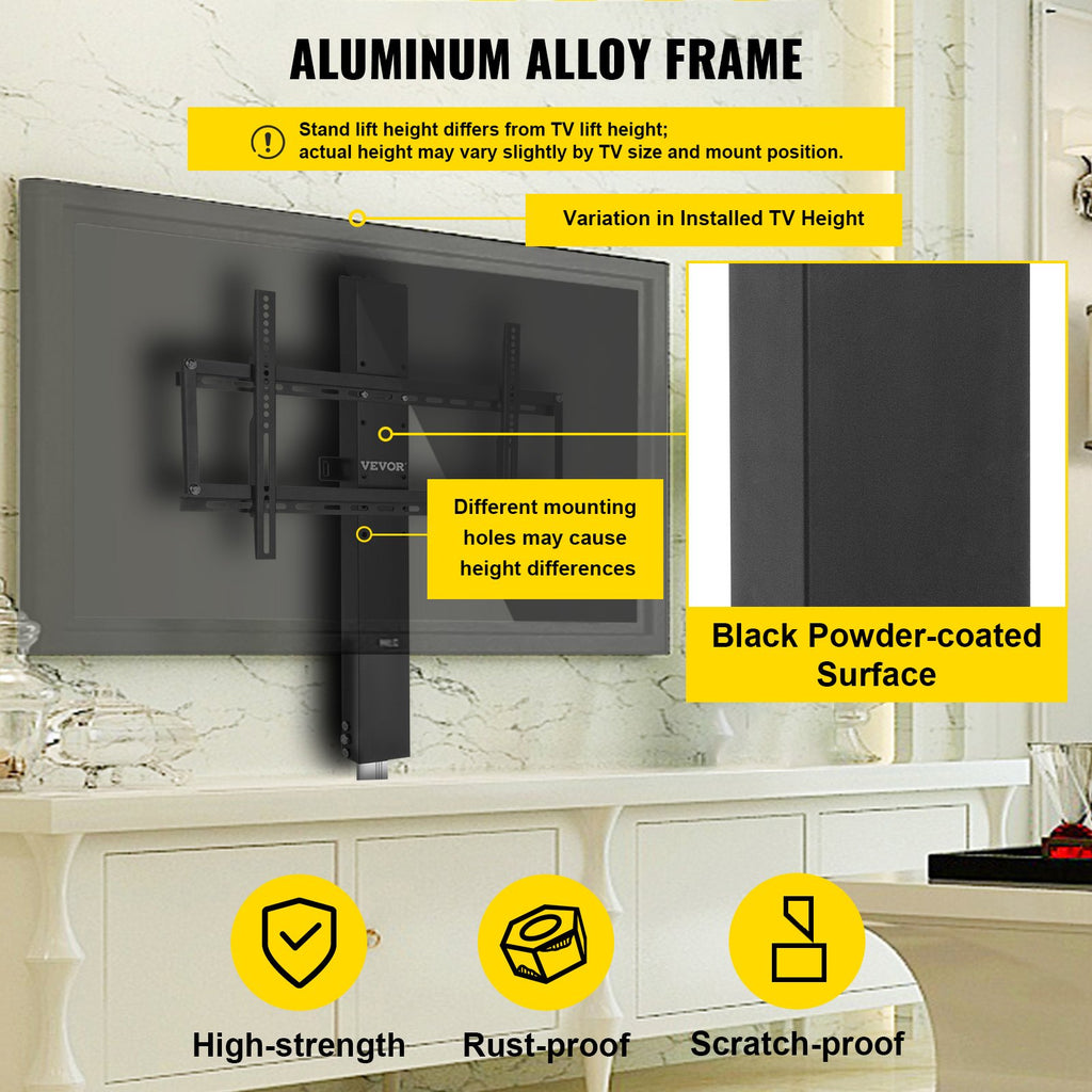TV Lift Stand Motorized TV auto Lift Mount Bracket for 66–152.4 cm