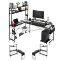 L-Shaped Computer Desk, 1.7m Reversible Corner Gaming Desk with