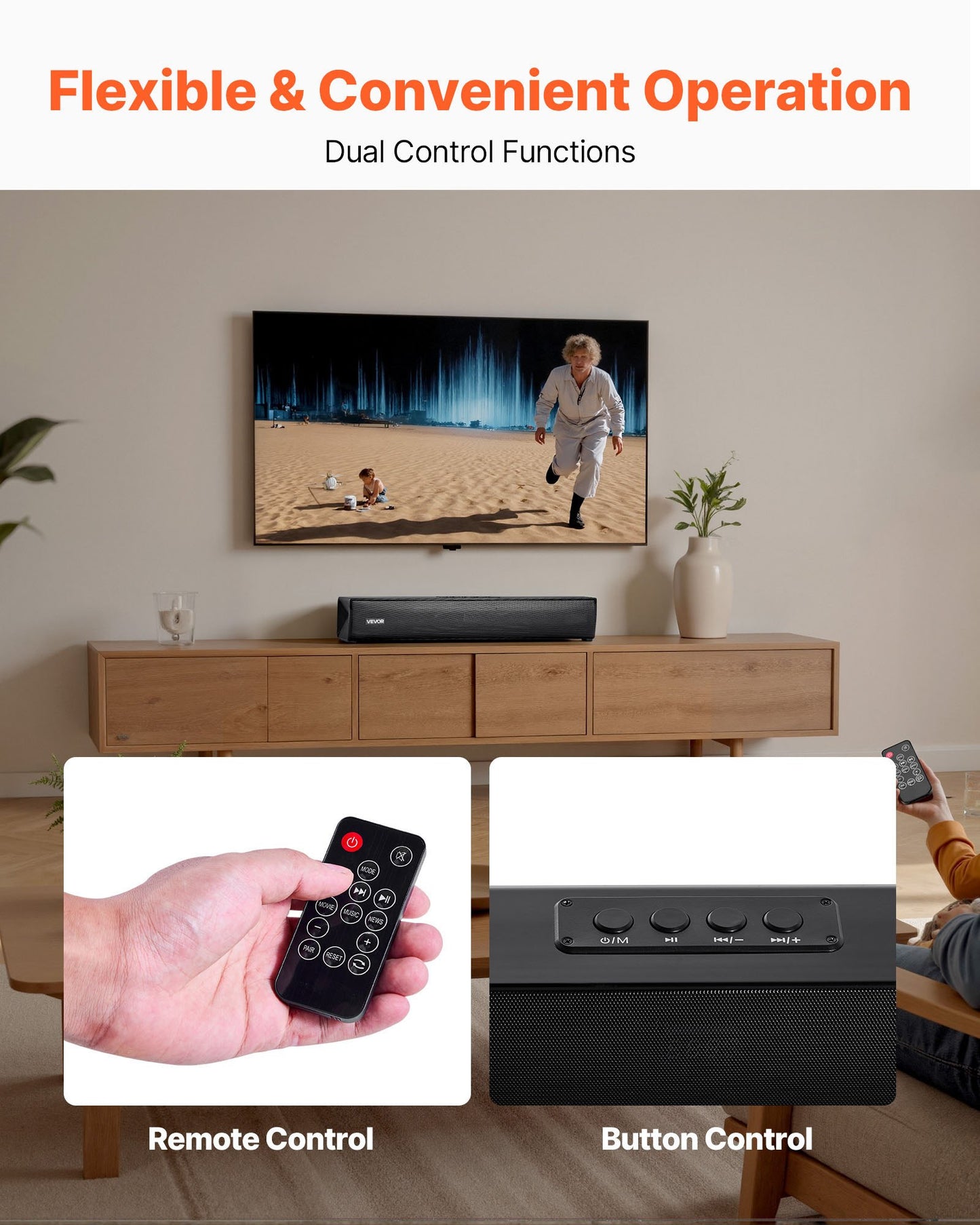 Soundbar für Smart-TV, 2.0-Kanal, 450 mm kompakte Soundbar für TV