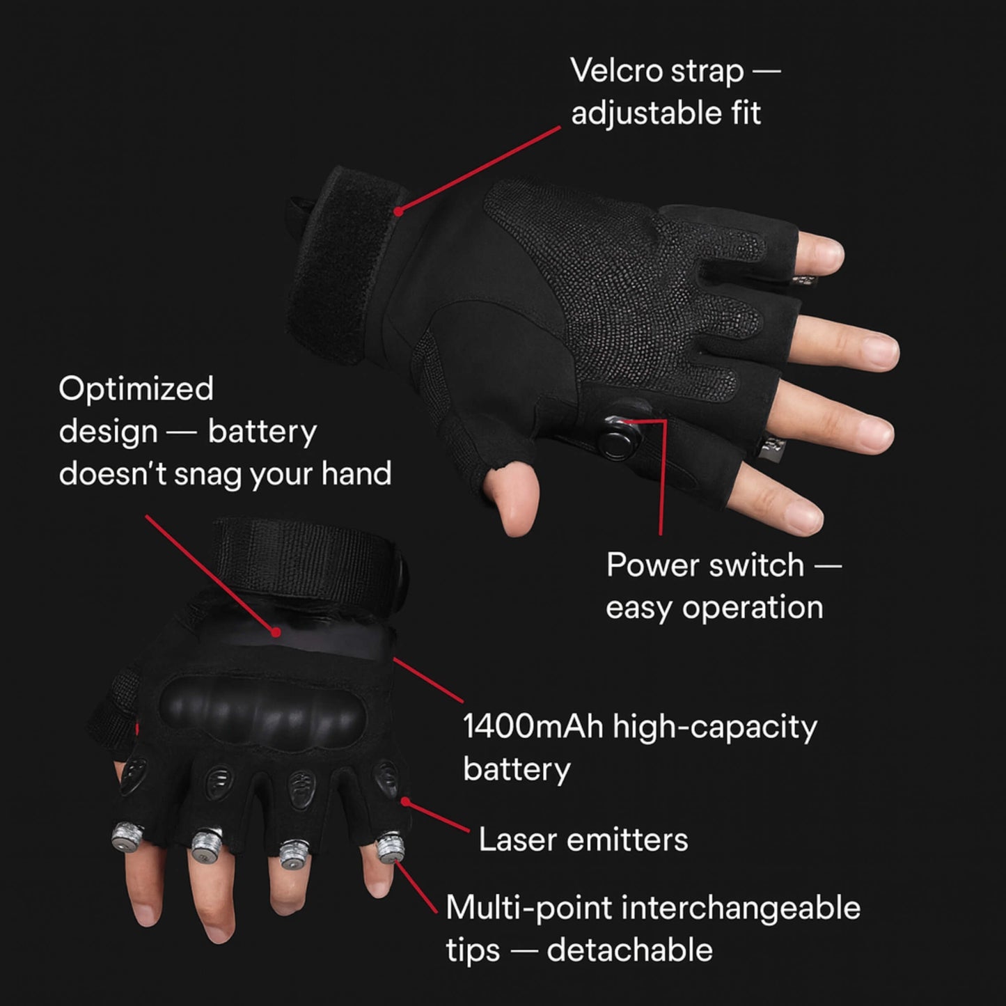 X11 Gen-3 Built-In Battery Laser Gloves 20W for DJ Dance